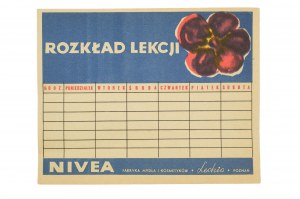 NIVEA Soap and Cosmetics Factory Lechia Poznań - LESSON SCHEDULE, 1970s [LS].