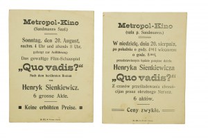[Szamotuły] METROPOL - KINO (Halle von Herrn Sundmann), zwei Flugblätter mit der Einladung zu 