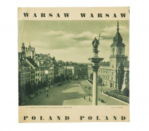 Dépliant de la TOURIST SUPPORT LEAGUE faisant la publicité de la ville de Varsovie, 1937. photographies, anglais, [AW1].
