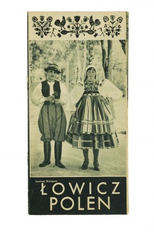 LIGA POPIERANIA TURYSTYKI folder dla obcokrajowców reklamujący region ŁOWICZ, zdjęcia, język niemiecki, 1937r., [AW1]