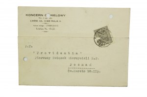 [Lemberg] Koncern Hops Sp. z o.o. Lviv ul. 3-go maja 5, KORRESPONDENZ mit dem Ersten Verband der Gläubiger der R.P. 'Providentia', datiert 8.VI.1933, [AW1].