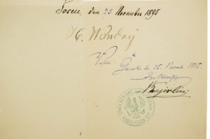 Bureau du village de Górczyn, Poznań - Wschód, COMPTE daté du 25.11.1895, [AW1].