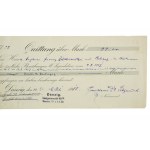 KWIT / WEKSEL na 99 marek Dr med. P. Siegmund [neurolog, psychiatra] za leczenie w okresie 8.1917 - 5.1918, [AW1]