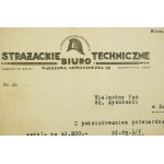 Strażackie Biuro Techniczne Warszawa ul. Nowogrodzka 22, dokument datowany 3 kwietnia 1930r., [AW1]