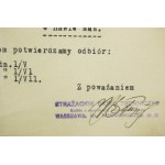Strażackie Biuro Techniczne Warszawa ul. Nowogrodzka 22, dokument datowany 3 kwietnia 1930r., [AW1]