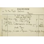 [Murowana Goślina] Jende i Pędziński Młyn i tartak parowy handel drzewa, RACHUNEK z dnia 1.XII.1932r., piękna grafika w nagłówku, [AW1]