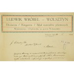 [Wolsztyn] Drukarnia / Księgarnia / Skład materiałów piśmiennych L. WRÓBEL Wolsztyn, wydawca Orędownika na powiat Wolsztyński, druk z nagłówkiem firmowym, datowany 10.IX.1926r., [AW1]