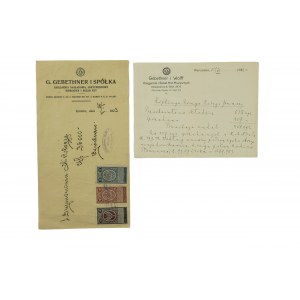 G. GEBETHNER i Spółka 2 RACHUNKI za: 1. Szymonowicz Histologia 36000 marek polskich, datowany 18.I/1923r., 2. Kiplinga Druga księga puszczy z 5.VI.1902r., [AW2]