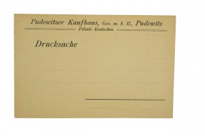 [Pudewitzer Kaufhaus Ges. m.b.H. Grande magazzino di Pobiedziska TASCA PUBBLICITARIA, [AW2].