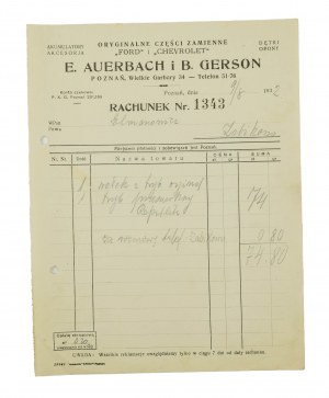 E. Auerbach and B. Gerson original spare parts 