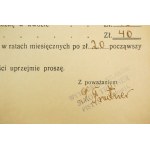 Wytwórnia kilimów Simon Trutner, Pistyń k. Kołomyi, PRZYPOMNIENIE o reszcie należności za kilim, datowane 28.IX.1936r., [AW2]