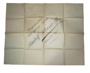 Papier d'emballage original d'époque provenant de la maison de commerce de Rudolf Petersdorff à Poznan, RARE, [AW2].