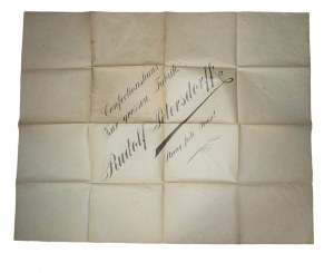 Carta da regalo originale d'epoca della casa commerciale di Rudolf Petersdorff a Poznan, RARA, [AW2].