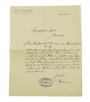 [Głuchów Górny] Dominium Ober-Glauche [Głuchów Górny, pow. Trzebnica] KORESPONDENCJA z dnia 7.6.1908r. [A@2]