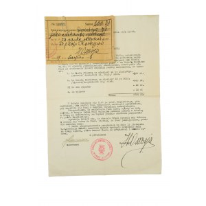 Hanna Ossorya School of Stage and Film Acting LETTER to actress Zofia Koreywo-Leitgeber for payment for school tuition, 26.X.1936, [AW2].