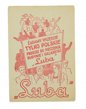 LUBA Nous demandons uniquement des poudres à lever polonaises, des puddings et des gelées partout 