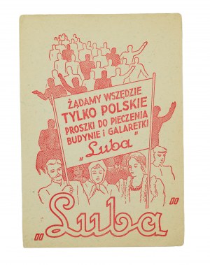 LUBA Żądamy wszędzie tylko polskie proszki do pieczenia budynie i galaretki 