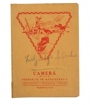 CAMERA Sp. z o.o. Poznań ul. Fr. Ratajczaka 3, původní papírový obal na fotografie/negativy s firemní reklamou, [AW3].