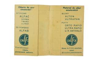 Fotochemická laboratoř Poznaň, Fredryho 2, originální papírové obaly na negativy/fotografie s reklamou na fotografický film a desky [AW3].