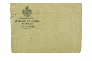 Dvorní fotograf Atelier Rubens Poznaň, originální obálka na fotografie/negativy s hlavičkovým papírem, [AW3].