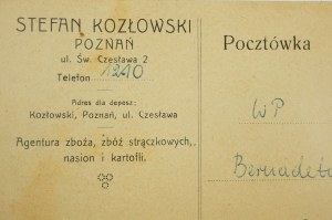 Stefan Kozlowski Agent of grain, pulses, seeds and potatoes, POCKET with advertisement, [AW3].