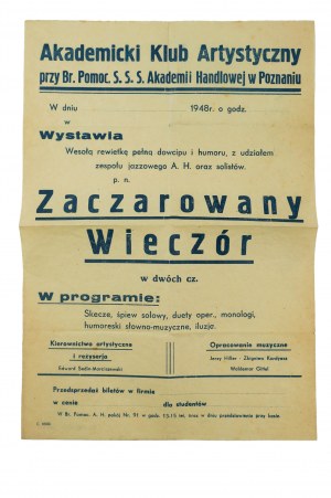 Akademický umelecký klub AFISZ uvádza veselú revue (...) Čarovný večer, 1948, [AW3].
