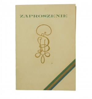 I Výroční taneční večer 5. listopadu 1932 ve velkém sále Domu řemesel v Poznani, POZVÁNKA pro J. W. P. Sulanowskou s rodinou, [AW3].