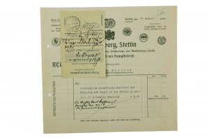 B. Grüneberg , Štětínská společnost pro stavbu varhan na parní pohon, ÚČET za prohlídku a údržbu varhan kostela v Miedzyzdrojích, ze dne 9. srpna 1919, [AW3].