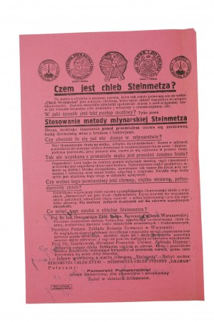 Che cos'è il pane Steinmetz? PUBBLICITÀ del pane e del metodo di macinazione POMORSKI PUMPERNIKIEL pane da dessert per intenditori e buongustai, [N].