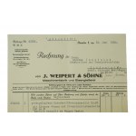 [Wrocław] J. WEIPERT & SÖHNE Maschinenfabrik und Eisenglesserei [Fabryka maszyn i odlewnia żelaza] RACHUNEK z dnia 23 czerwca 1930r., [N]