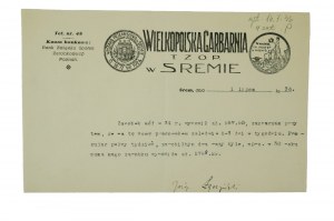 Tannerie Wielkopolska T. Z O.P. w ŚREMIE - correspondance sur papier avec en-tête publicitaire, [N].