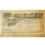 Otto Pfefferkorn BYDGOSZCZ Dom wystawienniczy mebli i wyposażenia wnętrz - rachunek 4.10.1913rr. z piękną panoramą w nagłówku, [N]
