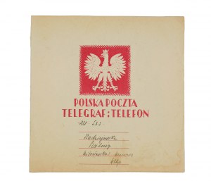[KSIĄŻĘ JÓZEF PONIATOWSKI und MARSZAŁEK JÓZEF PIŁSUDSKI] Patriotisches Telegramm Polnischer Posttelegraf und Telefon.