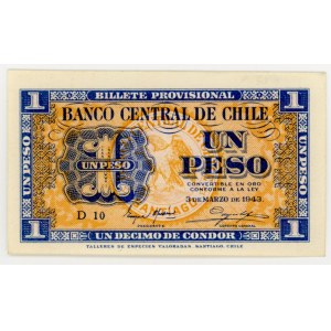Chile, 1 peso 1943 D (50)