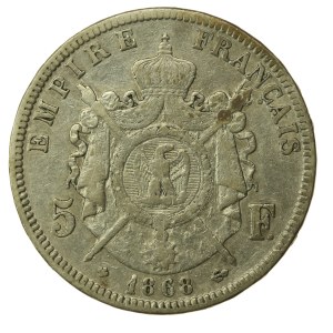 France, Napoleon III, 5 francs 1868 BB, Strasbourg (106)