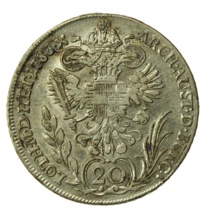 Austria, Joseph II, 20 krajcars 1786 F, Hall (124)