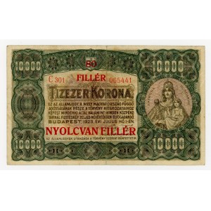 Hungary, 80 Filler / 1000 Kroner 1923 (61)