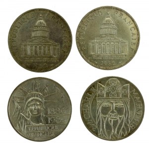 France, Fifth Republic, 100 francs 1982-1990 A, Paris. 4 pieces total. (411)