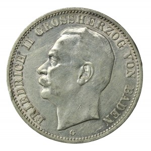 Germany, Research, Frederick II, 3 marks 1910 G, Karlsruhe (534)