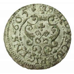 Sigismund III Vasa, 1605 shilling, Riga (758)