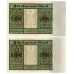 Niemcy, zestaw 10.000 marek 1922. Razem 5 szt. Kolejne numery (621)