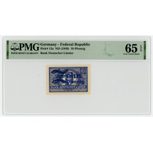 Niemcy, RFN, 10 fenigów [1948] - PMG 65 EPQ (635)