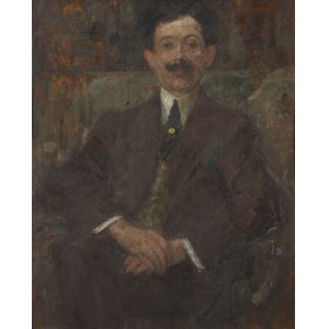 Boznańska Olga (1865 - 1940), Portret mężczyzny z binoklem, ok. 1905