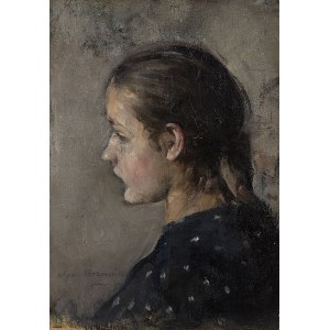 Boznańska Olga (1865 - 1940), Porträt eines Mädchens, um 1890