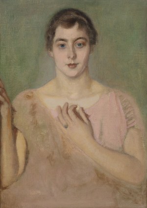 Dębicki Stanisław (1866 - 1924), Portret Katarzyny Mrozowej, 1924