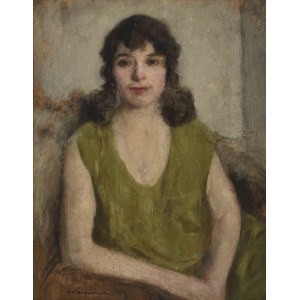 Karpiński Alfons (1875 - 1961), Portret aktorki Konstancji Bednarzewskiej, 1929