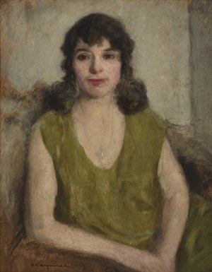 Karpiński Alfons (1875 - 1961), Portret aktorki Konstancji Bednarzewskiej, 1929