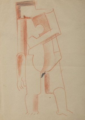 Włodarski Marek (1903 - 1960), Akt stojący z opuszczoną wzdłuż tułowia prawą ręką, 1924-1925