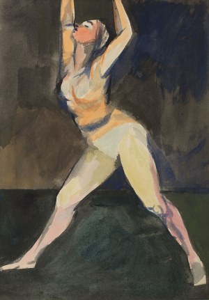 Wróblewski Andrzej (1927 - 1957), Gimnastyczka [Kompozycja figuralna nr 842], ok. 1955-1956