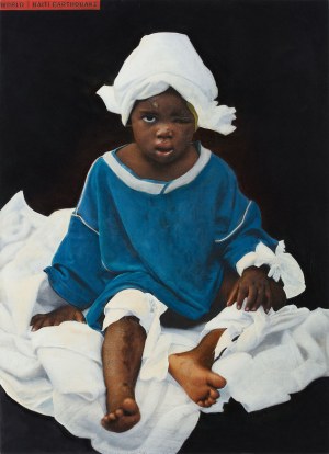 Harabasz Ewa (ur. 1957), Ocalałe z trzęsienia ziemi na Haiti z cyklu Czarne obrazy, 2010